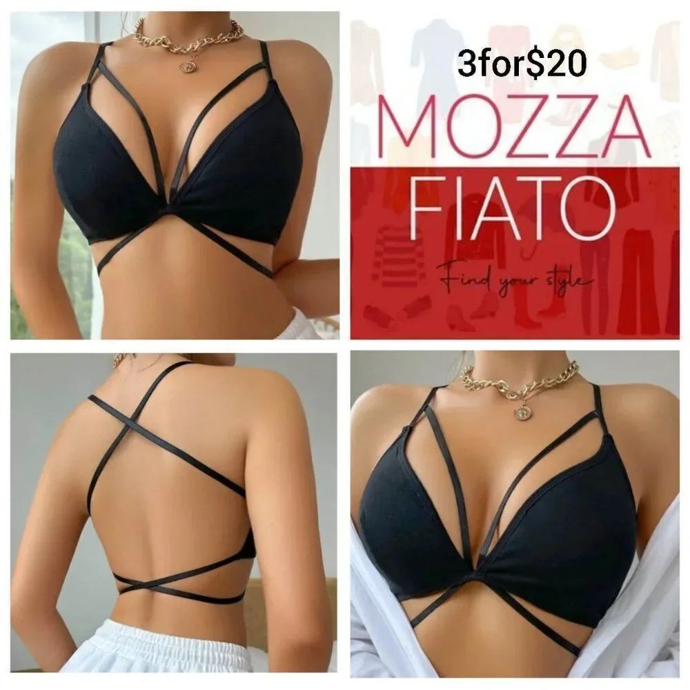 3for$20 NWT size xl Solid Harness Bralette black